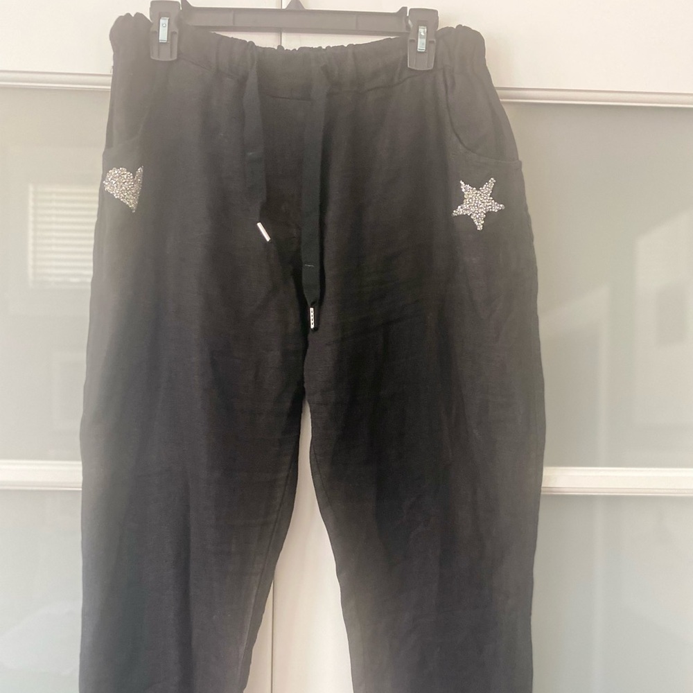 Linen Drawstring Pant